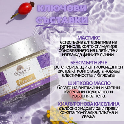 Подмладяващ дневен крем Eternaé - Натурална алтернатива на ретинола
